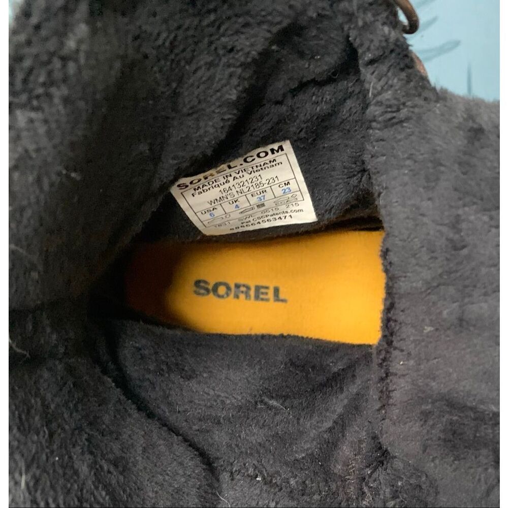 Sorel Brown Tweed and Dark Brown Winter Rain Boots - Picture 8 of 9